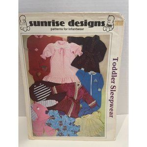 Vintage Sunrise Design Toddler Sleepwear Pattern